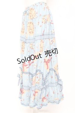 画像2: PINK HOUSE / Straw-berry Hatプリントパッチワークスカート F 白 Y-25-12-20-101-LO-SK-AS-ZY