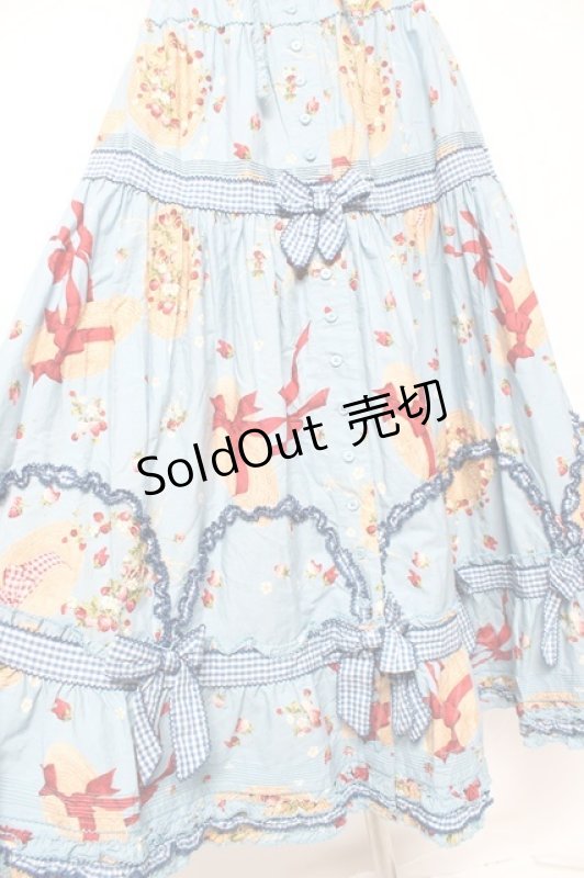 画像5: PINK HOUSE / Straw-berry Hatプリントパッチワークスカート F 白 Y-25-12-20-101-LO-SK-AS-ZY (5)