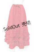 PINK HOUSE / ローンフリルスカート F 赤 Y-25-12-20-103-LO-SK-SZ-ZY