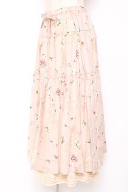 画像2: PINK HOUSE / ロージーローズプリントスカート F ピンク Y-25-12-20-106-LO-SK-SZ-ZY