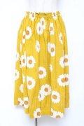 PINK HOUSE / ひまわり柄スカート F イエロー Y-25-12-20-110-LO-SK-SZ-ZY
