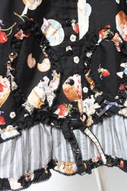 画像6: PINK HOUSE / スイーツスプリングバニープリントパッチワークスカート F 黒 Y-25-12-20-111-LO-OP-SZ-ZY