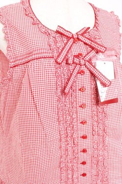 画像4: PINK HOUSE / ギンガムチェックブラウス F 赤 Y-25-12-20-013-LO-BL-SZ-ZY