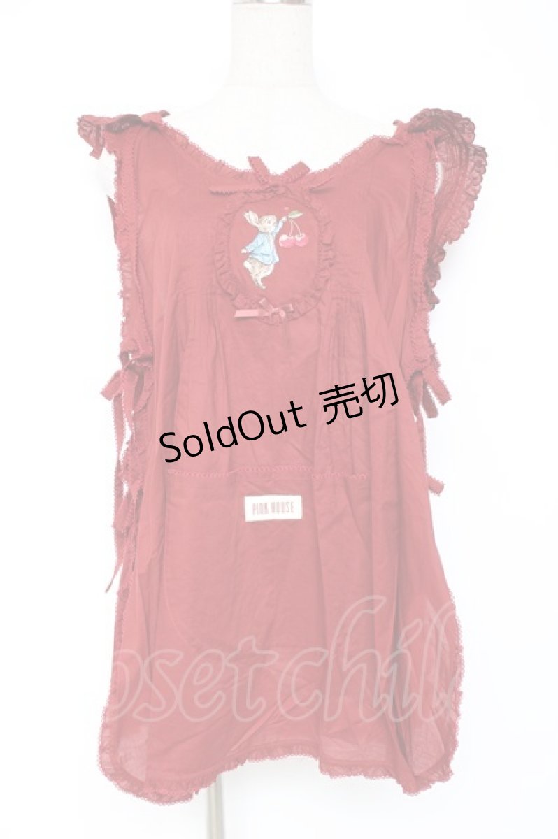 画像1: PINK HOUSE / PETER RABBIT TABLIER F 赤 Y-25-12-20-014-LO-TO-SZ-ZS (1)