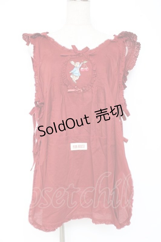 画像1: PINK HOUSE / PETER RABBIT TABLIER F 赤 Y-25-12-20-014-LO-TO-SZ-ZS (1)