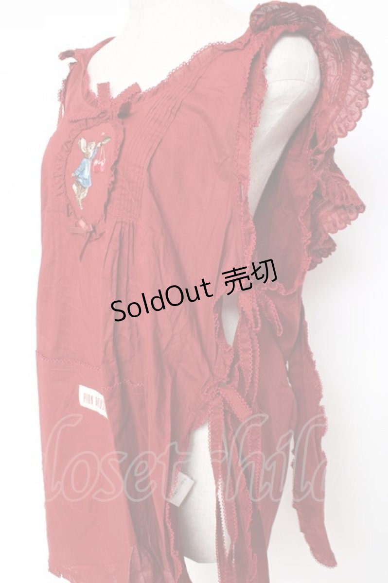 画像5: PINK HOUSE / PETER RABBIT TABLIER F 赤 Y-25-12-20-014-LO-TO-SZ-ZS (5)