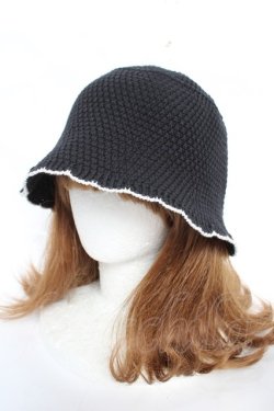 画像1: axes femme / サーモニットメトロハット  黒 Y-25-12-22-041-AX-AC-SZ-ZY