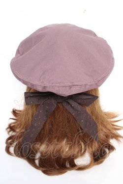 画像1: axes femme POETIQUE / バックリボンベレー帽  ピンク Y-25-12-22-043-AX-AC-SZ-ZY