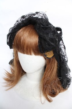 画像1: ALICE and the PIRATES / 〜Eden〜漆黒の薔薇と光の雫レースマリアベール  ブラック Y-25-12-22-048-PA-AC-SZ-ZY