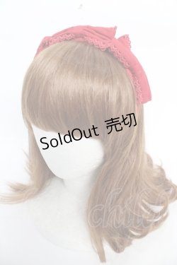 画像1: Chalmiere / トリプルリボンカチューシャ  赤 Y-25-12-22-054-LO-AC-SZ-ZY