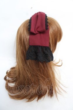画像3: Chalmiere / リボンカチューシャ  ワイン Y-25-12-22-055-LO-AC-SZ-ZY