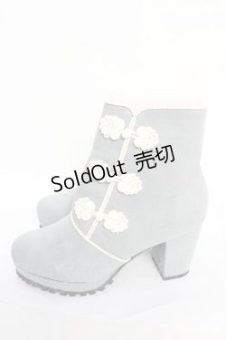 画像2: axes femme POETIQUE / チャイナ釦ブーツ S サックス Y-25-12-22-056-AX-SH-SZ-ZTK035