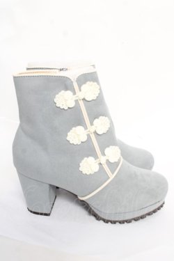 画像4: axes femme POETIQUE / チャイナ釦ブーツ S サックス Y-25-12-22-056-AX-SH-SZ-ZY