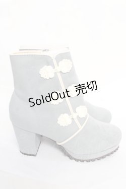 画像4: axes femme POETIQUE / チャイナ釦ブーツ S サックス Y-25-12-22-056-AX-SH-SZ-ZTK035