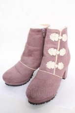 画像1: axes femme POETIQUE / チャイナ釦ブーツ S ピンク Y-25-12-22-057-AX-SH-SZ-ZTK034 (1)