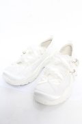 axes femme POETIQUE / サテンバレエスニーカー L 白 Y-25-12-22-058-AX-SH-SZ-ZY