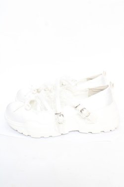 画像2: axes femme POETIQUE / サテンバレエスニーカー L 白 Y-25-12-22-058-AX-SH-SZ-ZY