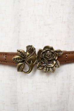 画像2: axes femme / ローズデザイン細ベルト  茶 Y-25-12-22-009-AX-ZA-SZ-ZY