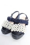 axes femme POETIQUE / パールサンダル S 紺 Y-25-12-22-059-AX-SH-SZ-ZY