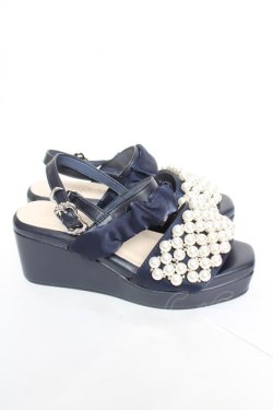 画像4: axes femme POETIQUE / パールサンダル S 紺 Y-25-12-22-059-AX-SH-SZ-ZY
