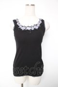 axes femme / カップ付ローズレースタンク M 黒 Y-25-12-22-061-AX-TO-SZ-ZY