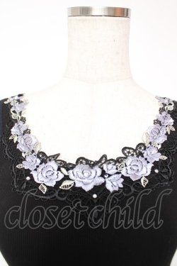 画像3: axes femme / カップ付ローズレースタンク M 黒 Y-25-12-22-061-AX-TO-SZ-ZY