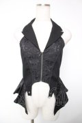 axes femme POETIQUE / ジャカードホルターベスト M 黒 Y-25-12-22-062-AX-TO-SZ-ZY