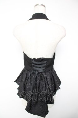 画像2: axes femme POETIQUE / ジャカードホルターベスト M 黒 Y-25-12-22-062-AX-TO-SZ-ZY