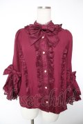 Chalmiere / 姫袖7分丈ブラウス M ワイン Y-25-12-22-063-LO-BL-SZ-ZY