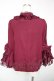 画像2: Chalmiere / 姫袖7分丈ブラウス M ワイン Y-25-12-22-063-LO-BL-SZ-ZY (2)