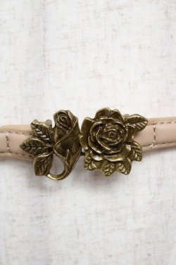 画像2: axes femme / ローズデザイン細ベルト  ベージュ Y-25-12-22-010-AX-ZA-SZ-ZY