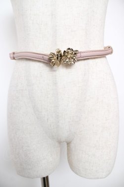 画像1: axes femme / ローズデザイン細ベルト  ピンク Y-25-12-22-011-AX-ZA-SZ-ZY