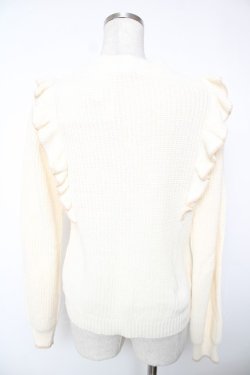 画像2: axes femme / バイカラーフリルニットプルオーバー F 生成り Y-25-12-22-071-AX-TO-SZ-ZY