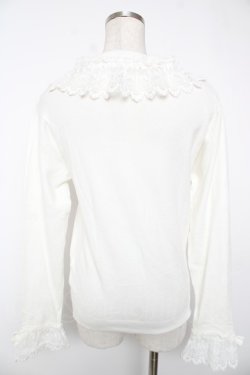 画像2: axes femme kawaii / レーシーフリルニットプル  白 Y-25-12-22-073-AX-TO-SZ-ZY