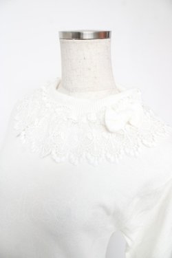 画像3: axes femme kawaii / レーシーフリルニットプル  白 Y-25-12-22-073-AX-TO-SZ-ZY