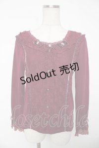 axes femme / 衿元リボンクラシックPO  ワイン Y-25-12-22-076-AX-TO-SZ-ZY