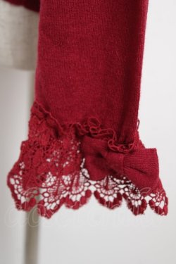 画像4: axes femme kawaii / レーシーフリルニットプル  赤 Y-25-12-22-078-AX-TO-SZ-ZY