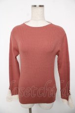 画像1: axes femme / 吸湿発熱袖レースニットプルオーバー F ピンク Y-25-12-22-079-AX-TO-SZ-ZT385 (1)