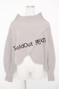 画像1: axes femme POETIQUE / クロップドニット  グレー Y-25-12-22-080-AX-TO-SZ-ZI