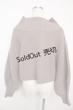 画像2: axes femme POETIQUE / クロップドニット  グレー Y-25-12-22-080-AX-TO-SZ-ZI