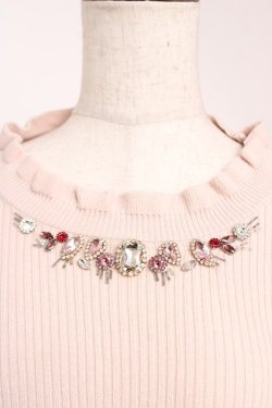 画像3: axes femme / ビジューニットプルオーバー M ピンク Y-25-12-22-082-AX-TO-SZ-ZY