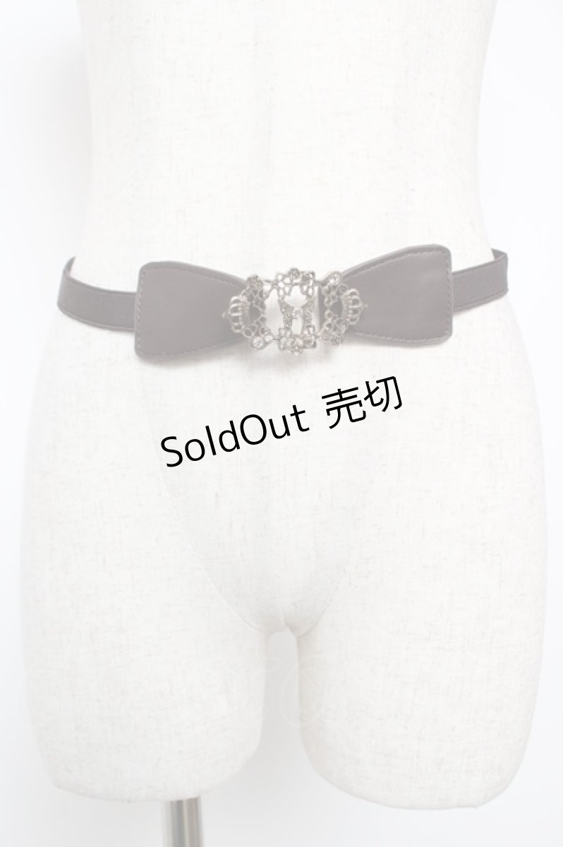 画像1: axes femme / リボンデザイン細ゴムベルト  茶 Y-25-12-22-013-AX-ZA-SZ-ZT644-F002 (1)