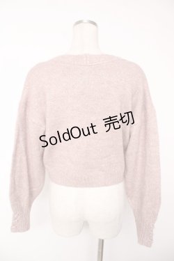 画像2: axes femme / ラメショートニットカーディガン  ピンク Y-25-12-22-087-AX-TO-SZ-ZS