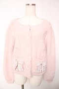 axes femme / リボン付フェザーニットカーディガン F ピンク Y-25-12-22-089-AX-TO-SZ-ZY
