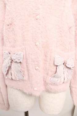 画像3: axes femme / リボン付フェザーニットカーディガン F ピンク Y-25-12-22-089-AX-TO-SZ-ZY