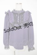 NOEMIE / ゴシックチョーカーバックルレースアップブラウス M 紫 Y-25-12-22-092-LO-BL-SZ-ZY