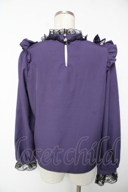 画像2: NOEMIE / ゴシックチョーカーバックルレースアップブラウス M 紫 Y-25-12-22-092-LO-BL-SZ-ZY