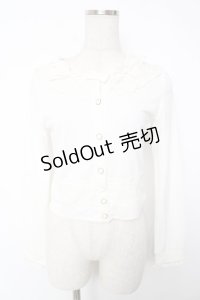 LIZ LISA / リボンモチーフカーディガン 0 白 Y-25-12-22-095-LO-TO-SZ-ZY