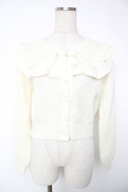 画像1: LIZ LISA / ヨークフリルカーディガン 0 オフ白 Y-25-12-22-096-LO-TO-SZ-ZY