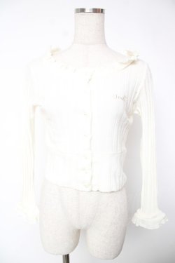 画像1: MILK / リブカーディガン  アイボリー Y-25-12-22-098-ML-TO-SZ-ZY